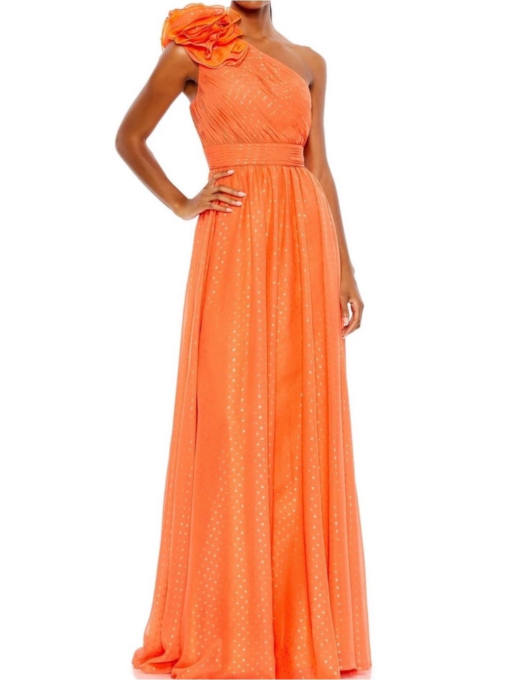 Mac Duggal 49536 Polka Dot Chiffon Gown, Size 12